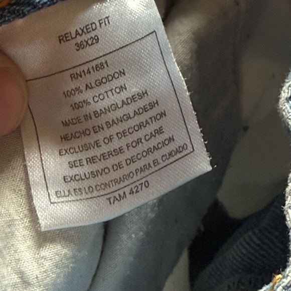 Vintage Cross & Windsor Denim Jeans Light Wash Relaxed Fit 36x29 100% Cotton - Picture 5 of 6